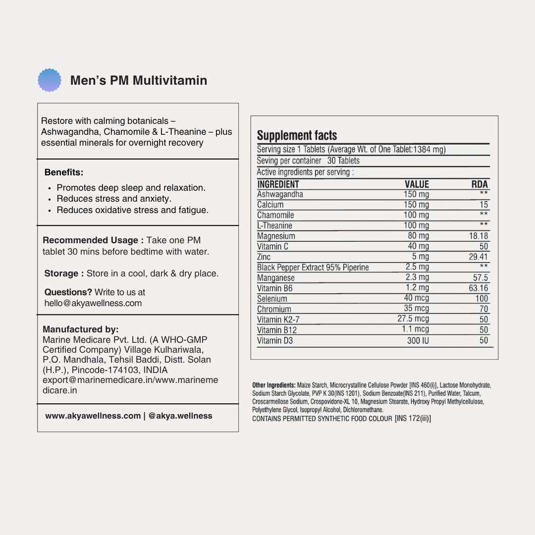 Men’s Daily Multivitamin | AM & PM Formula