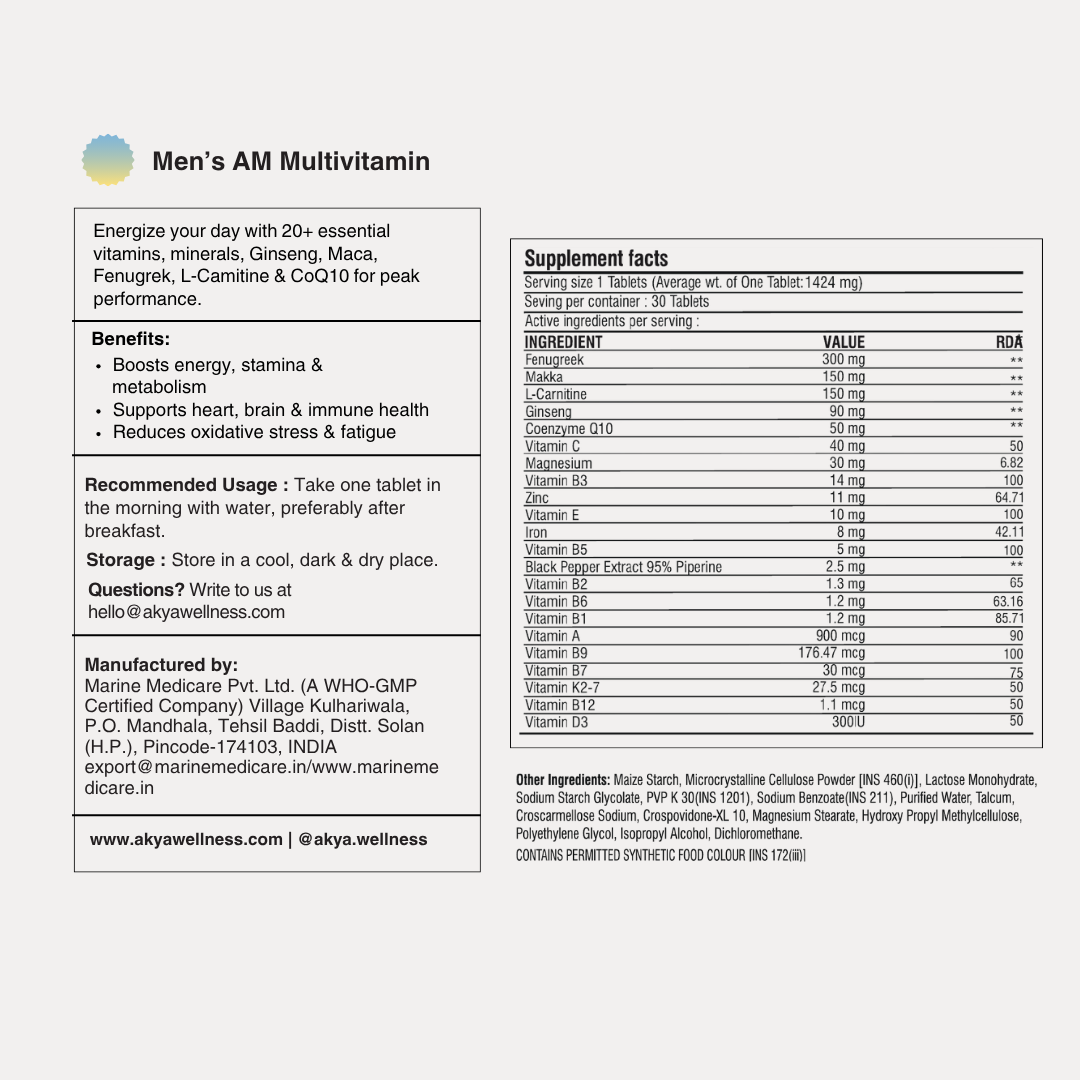 Men’s Daily Multivitamin | AM & PM Formula